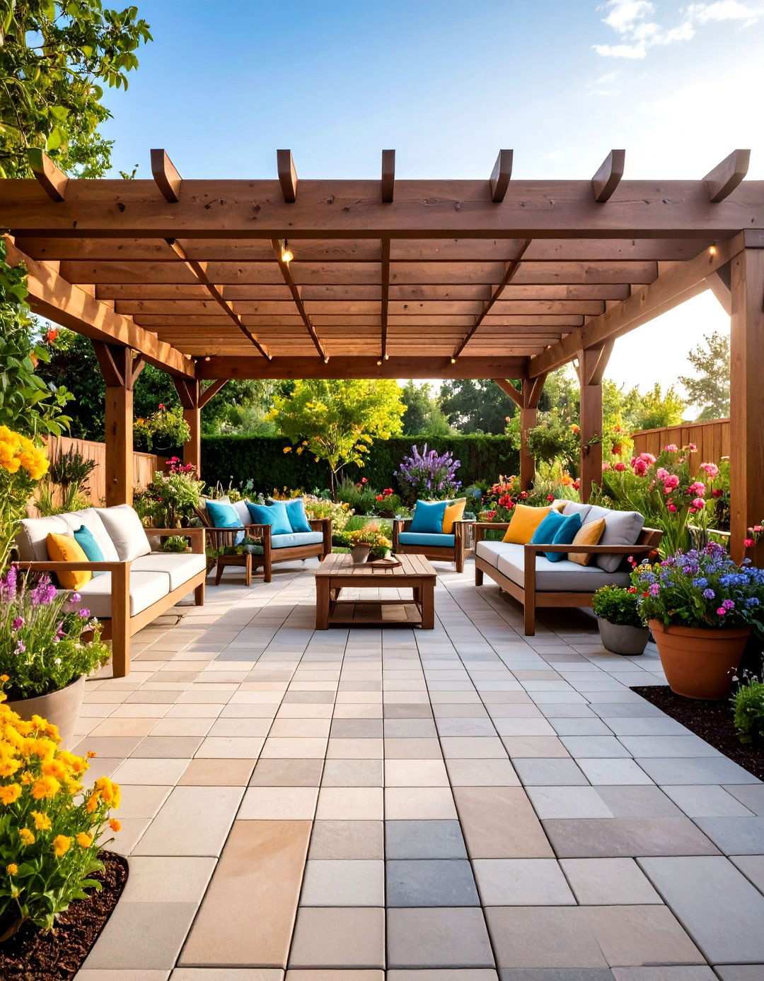 Concrete Paver Pergola Systems - 24 Pergola Flooring Ideas