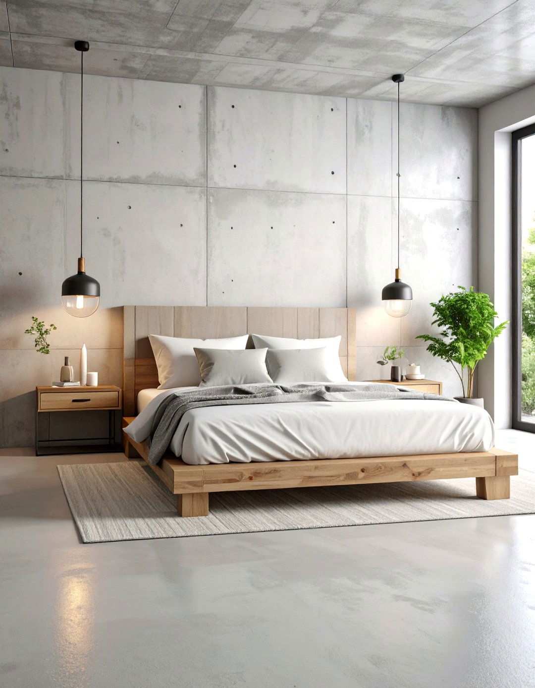 Concrete Wall Minimalist Bedroom - 24 Minimalist Bedroom Ideas