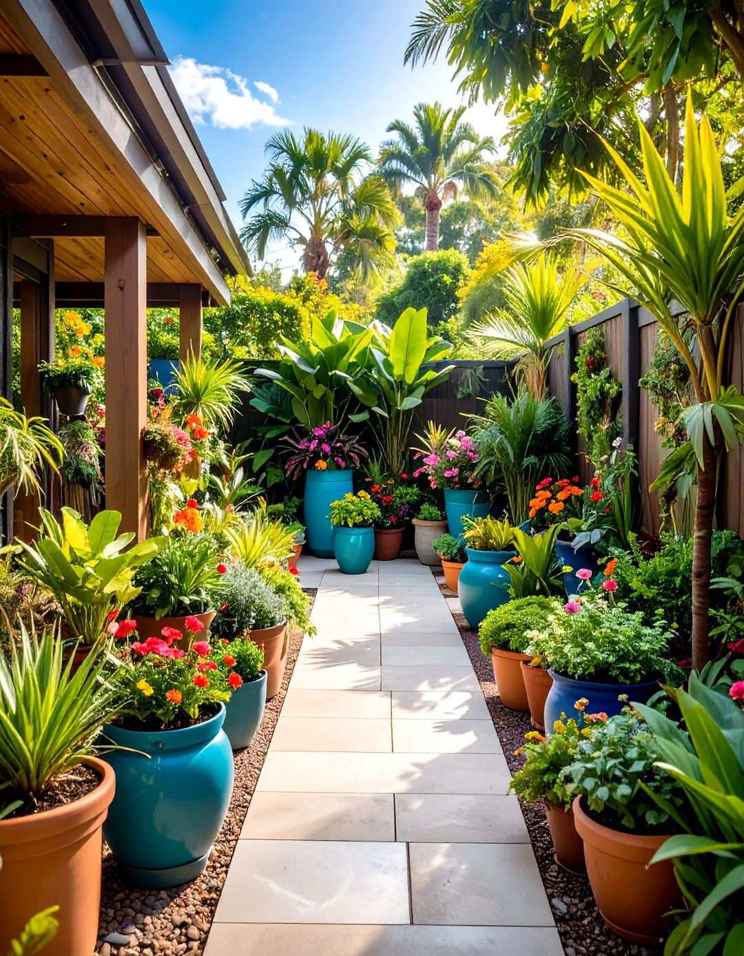 Container Garden Paradise for Small Spaces - 24 Tropical Backyard Ideas