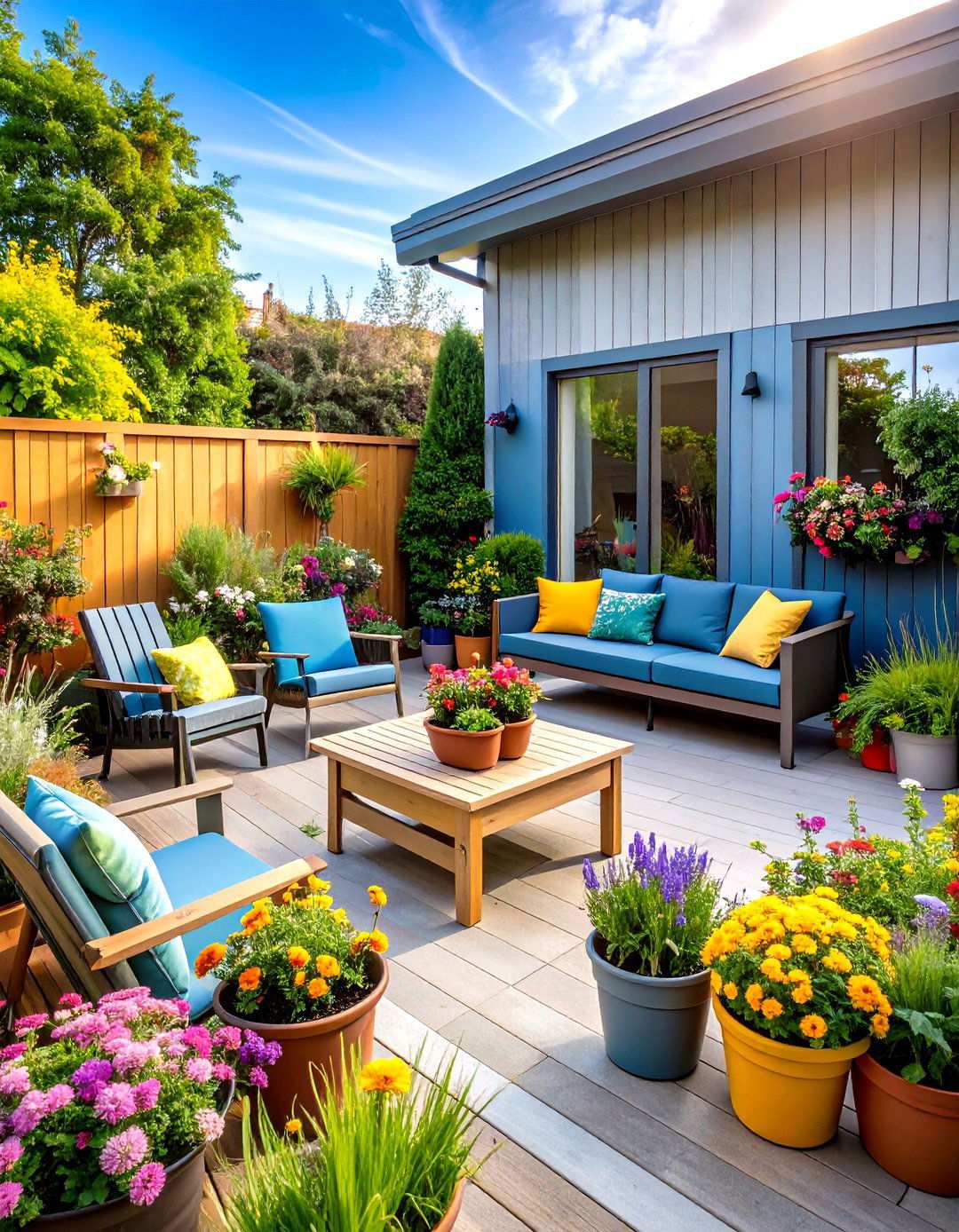 Container Garden Patio - 24 Small Backyard Patio Ideas