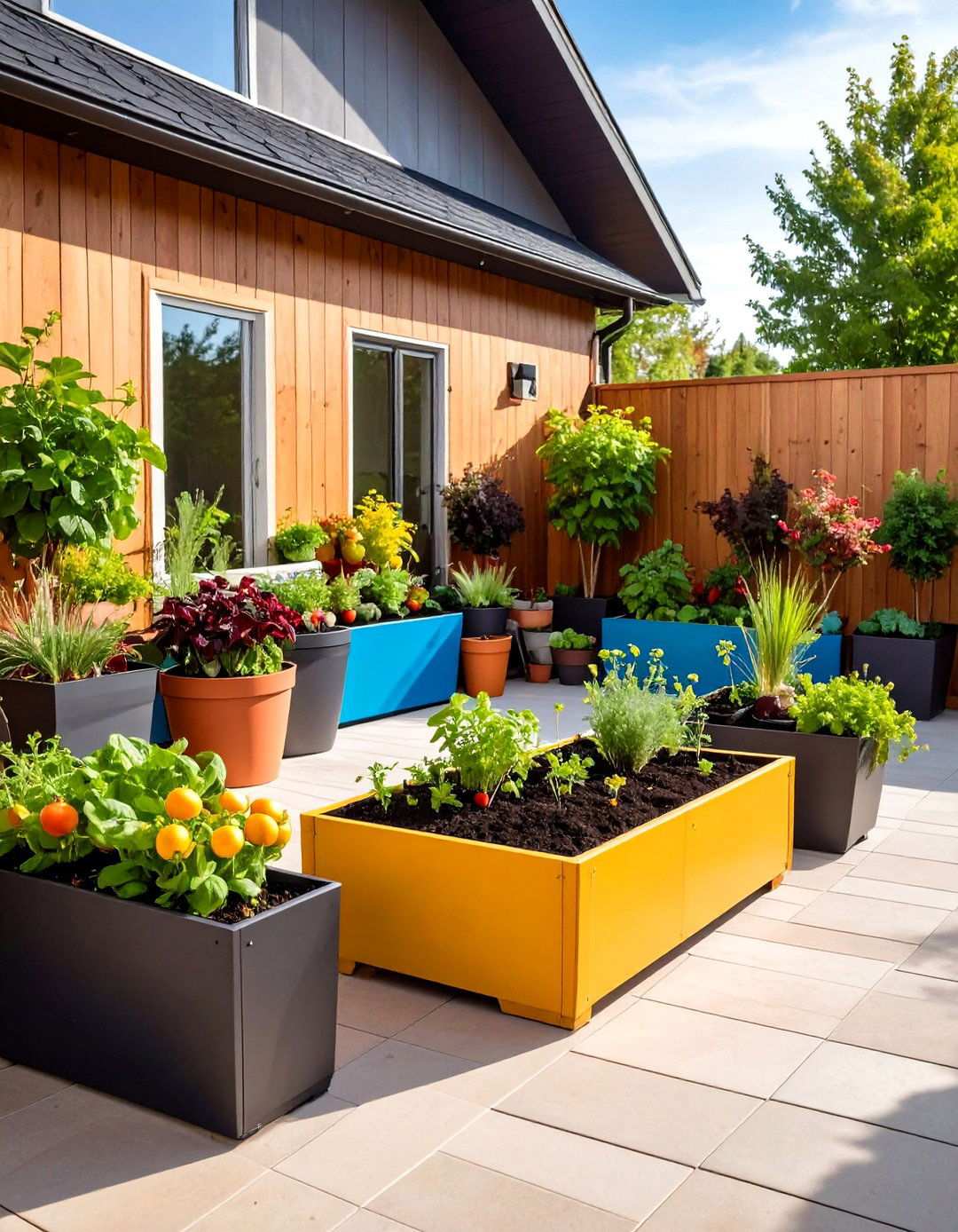 Container Garden Patio Design - 24 Urban Garden Ideas