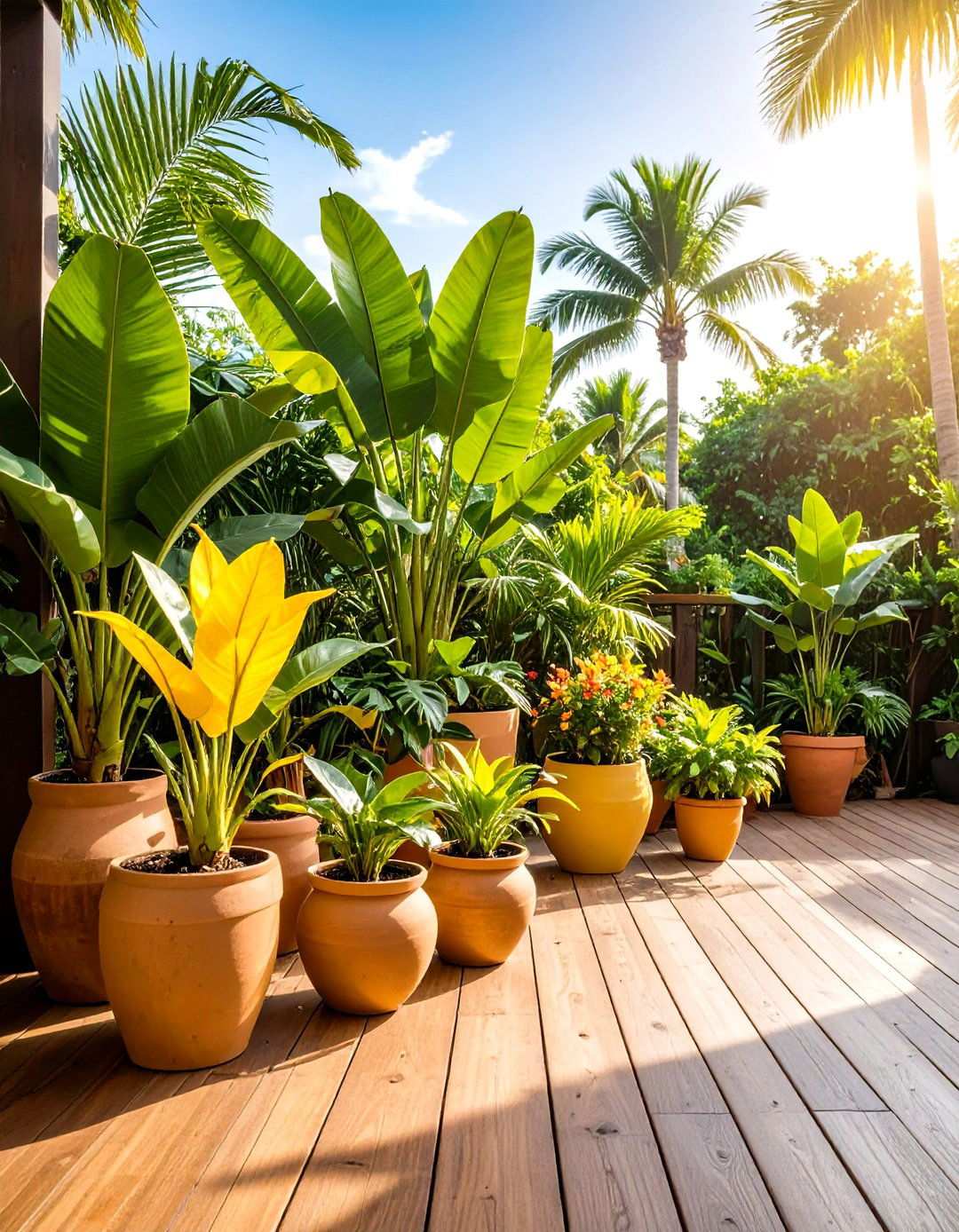 Container Tropical Garden - 24 Tropical Garden Ideas