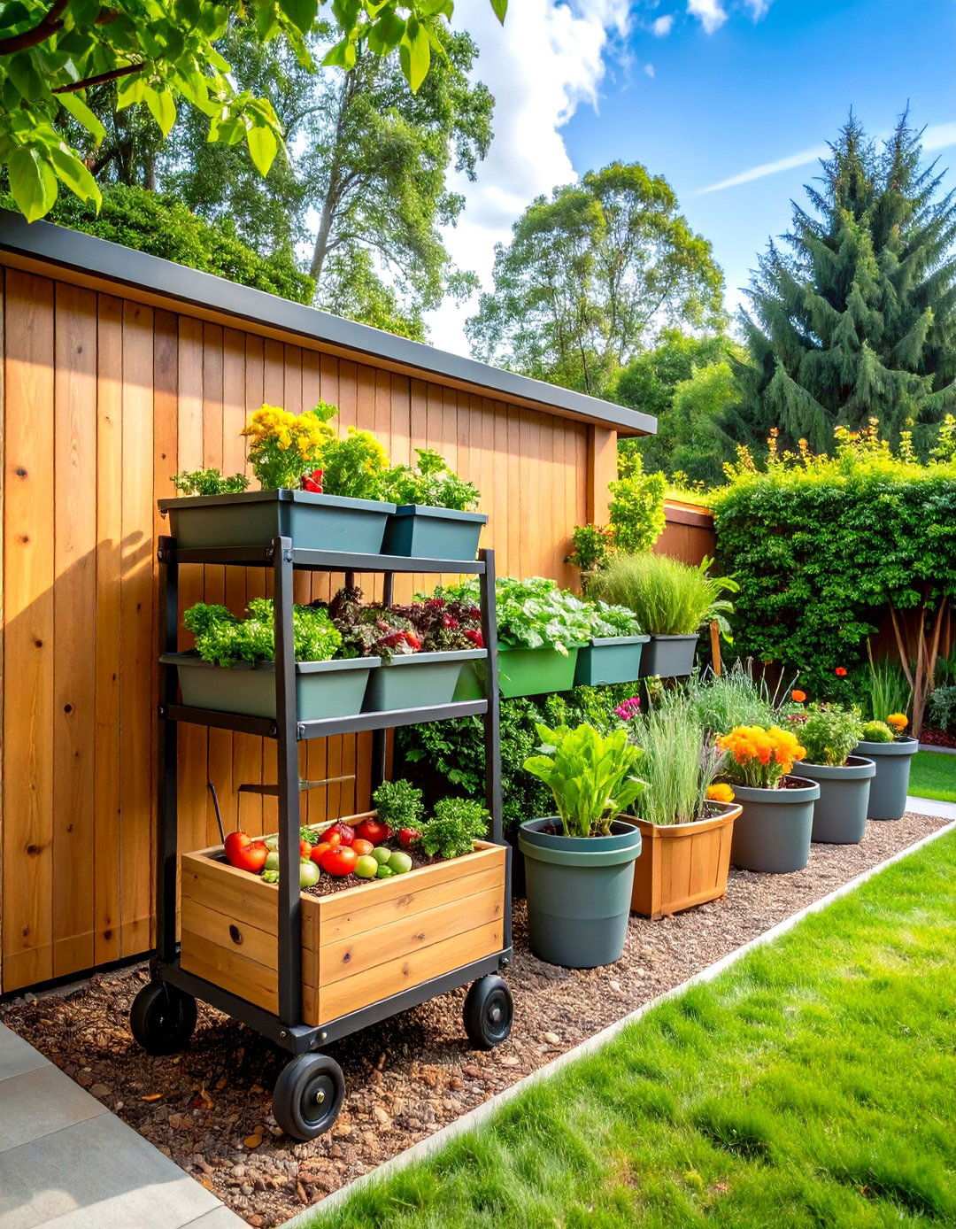 Container Vegetable Garden Oasis - 24 Patio Small Garden Ideas