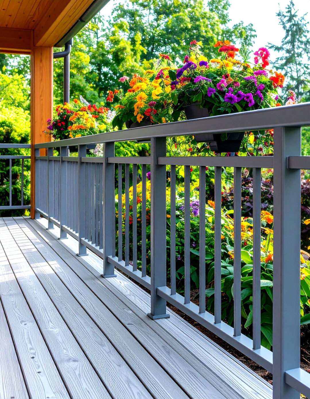 Contemporary Aluminum Frame Railings - 24 Metal Deck Railing Ideas
