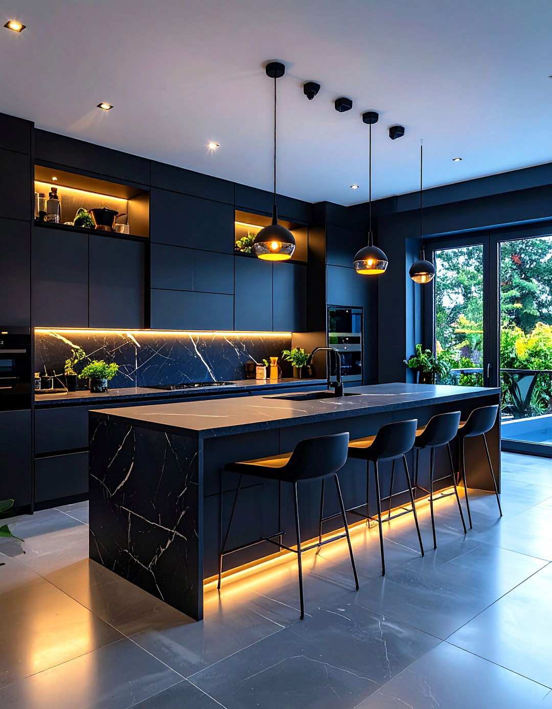 Contemporary Black Cabinet Layout Solutions - 24 kitchens with beautiful black cabinets