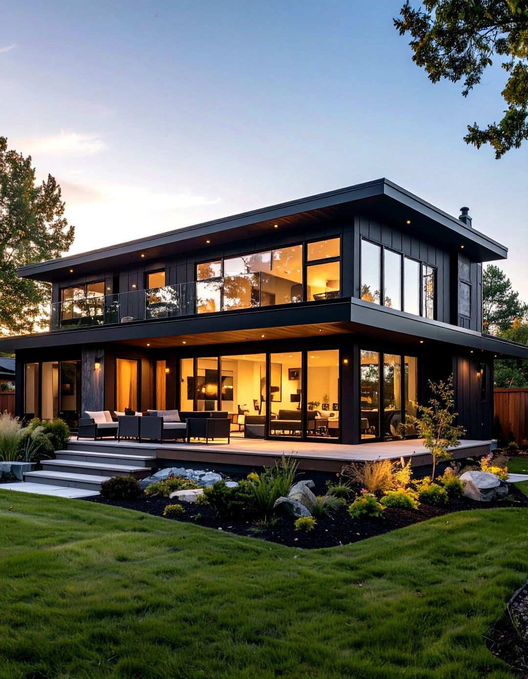 Contemporary Black Ranch Houses - 24 Modern Black Houses