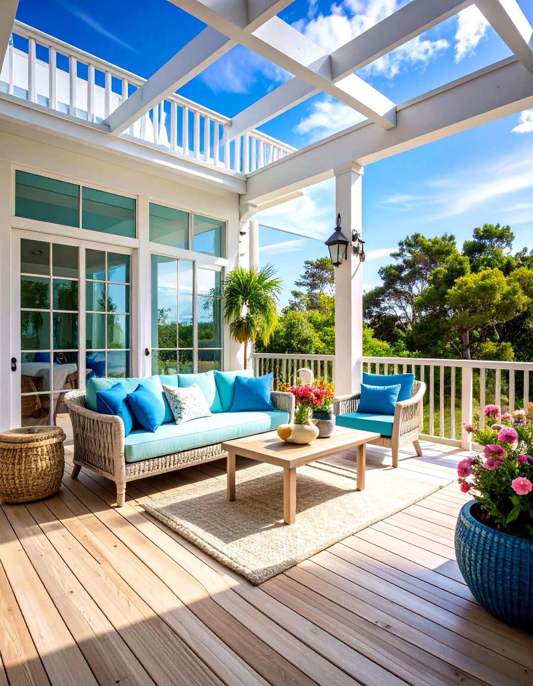Contemporary Coastal Screened Deck - 24 Screened-in Deck Ideas