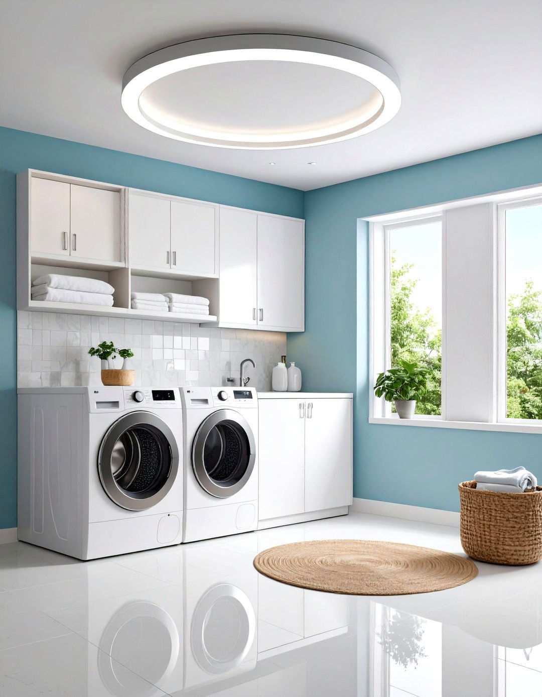 Contemporary Flush Mount LED Fixtures - 24 Laundry Room Lighting Ideas