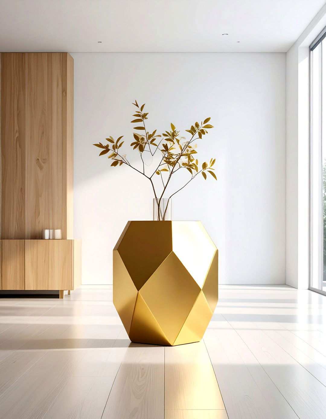Contemporary Geometric Floor Vase - 24 Large Floor Vase Decoration Ideas