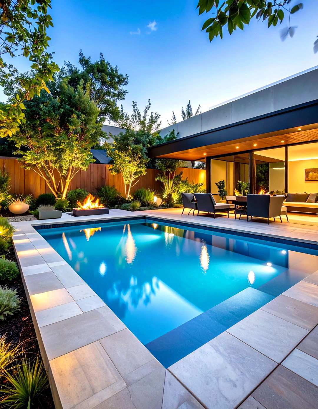 Contemporary Geometric Lagoon Pool - 24 Lagoon Pool Ideas
