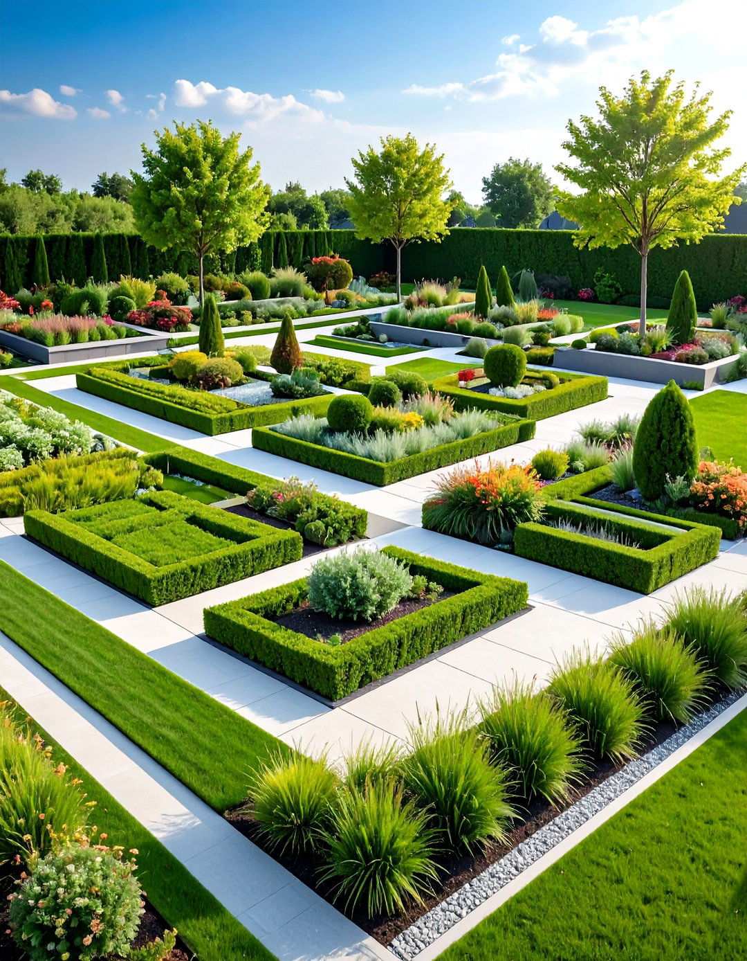 Contemporary Geometric Pattern Design - 24 Landscaping Ideas