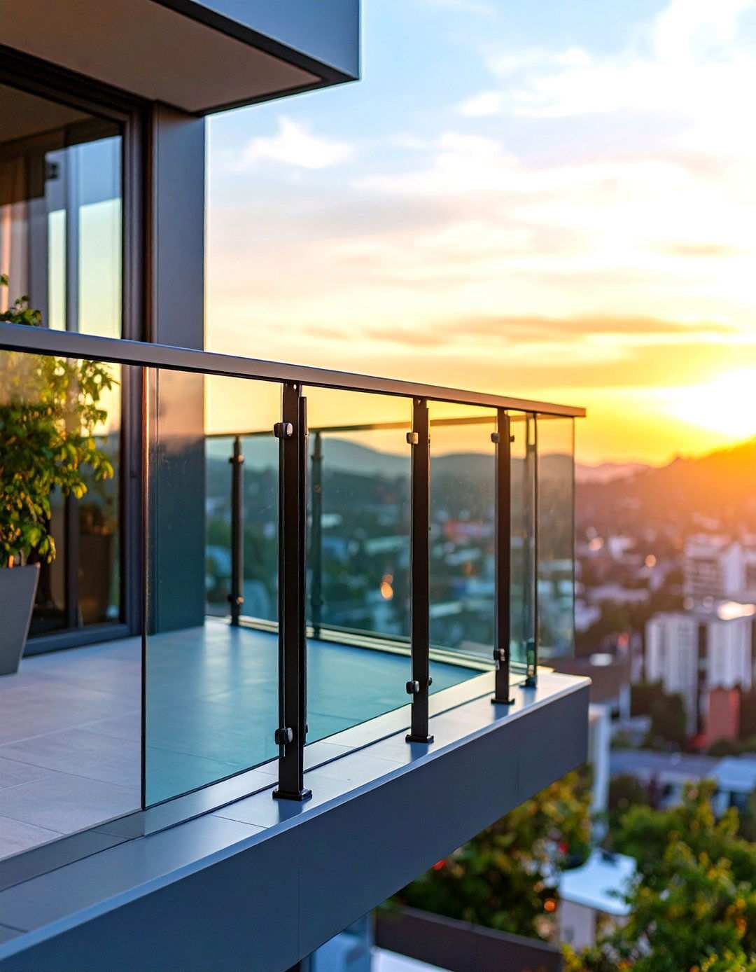Contemporary Glass and Iron Balcony Combinations - 24 Wrought Iron Balcony Railing Design Ideas