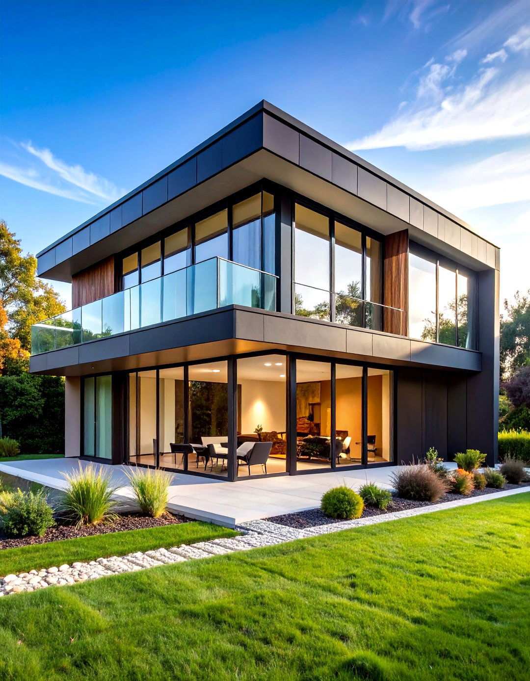 Contemporary Glass Box Design - 24 Houses With Black Windows