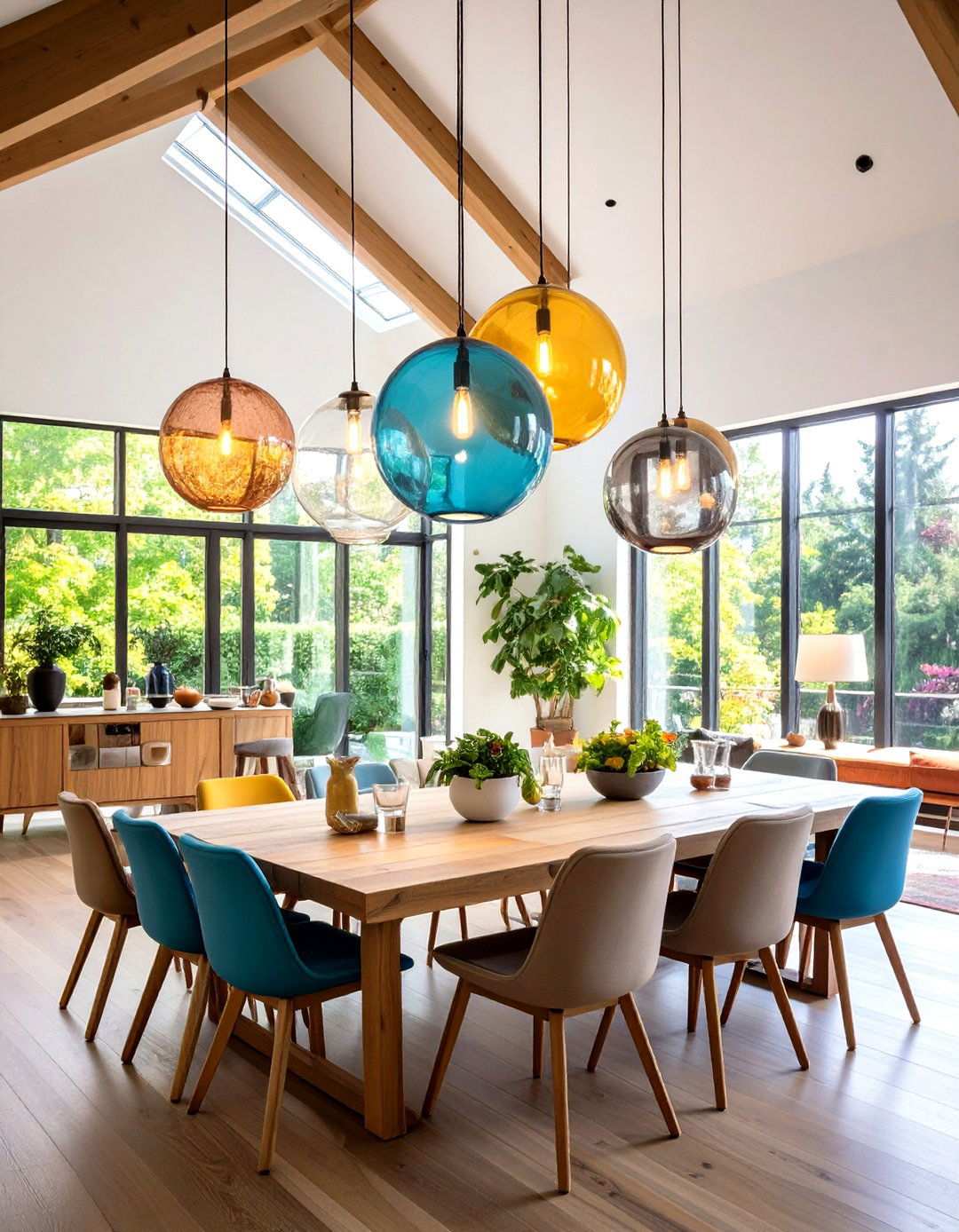 Contemporary Globe Lighting - 24 Vaulted Ceiling Lighting Ideas