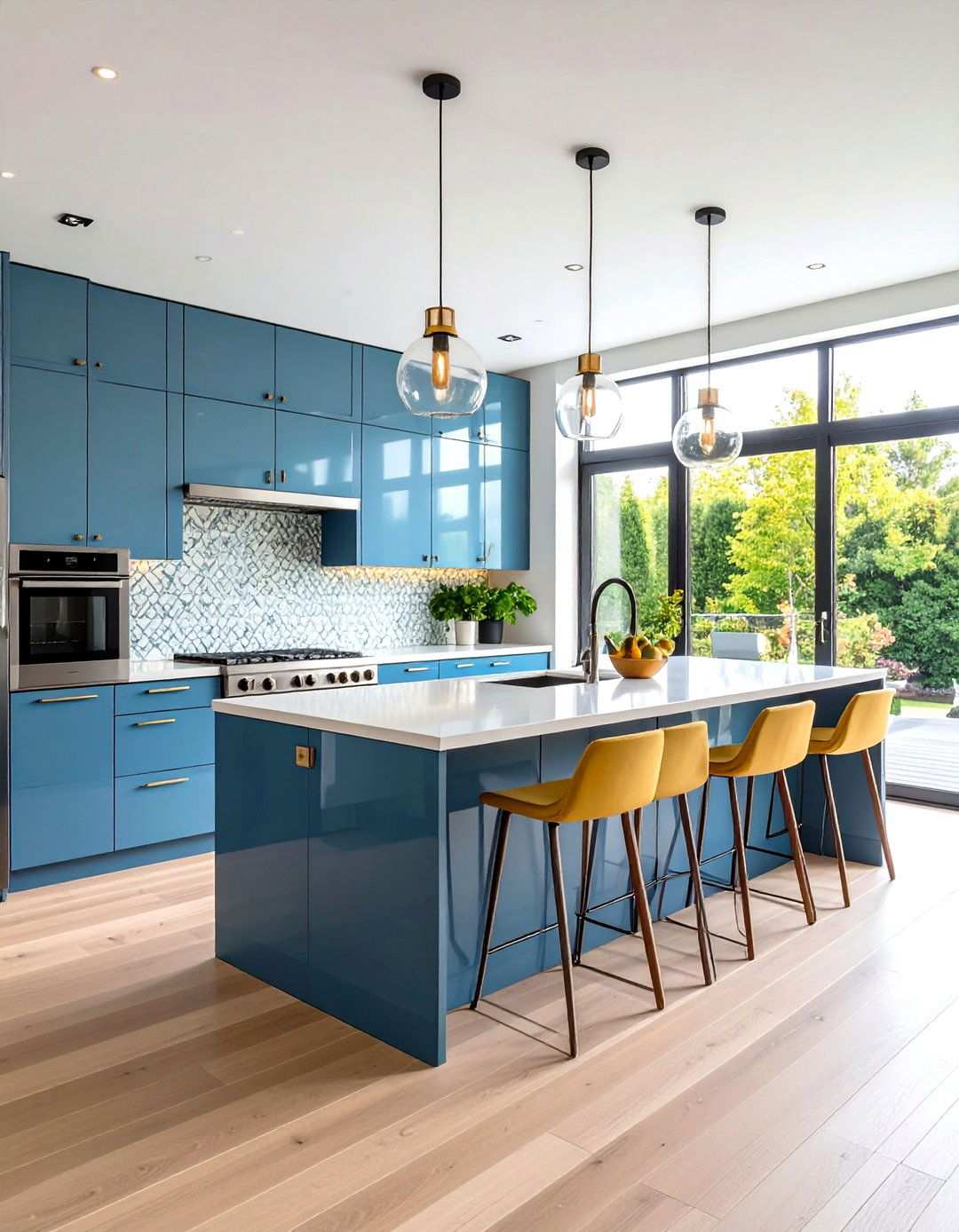 Contemporary Italian Kitchen with Glass and Steel Elements - 24 Italian Kitchen Design Ideas