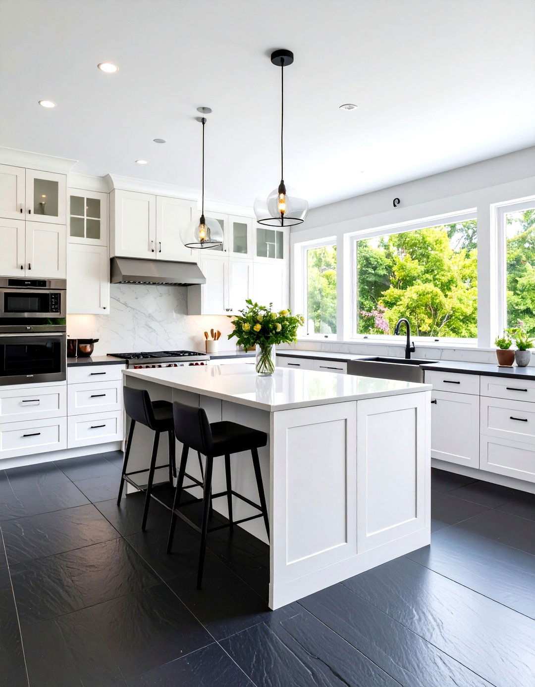 Contemporary Kitchen Black Slate Floors - 24 Kitchens With Slate Floors