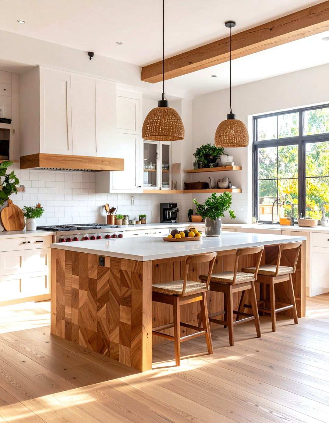 Contemporary Kitchen with End Grain Butcher Block Island - 24 Kitchens With Butcher Block Countertops