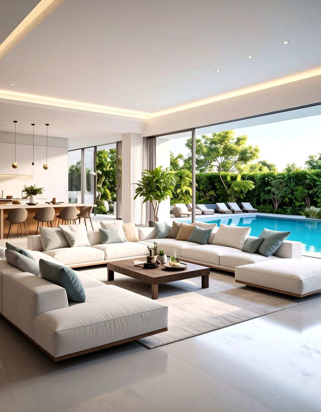 Contemporary Minimalist Conversation Pit - 24 Sunken Living Room Ideas
