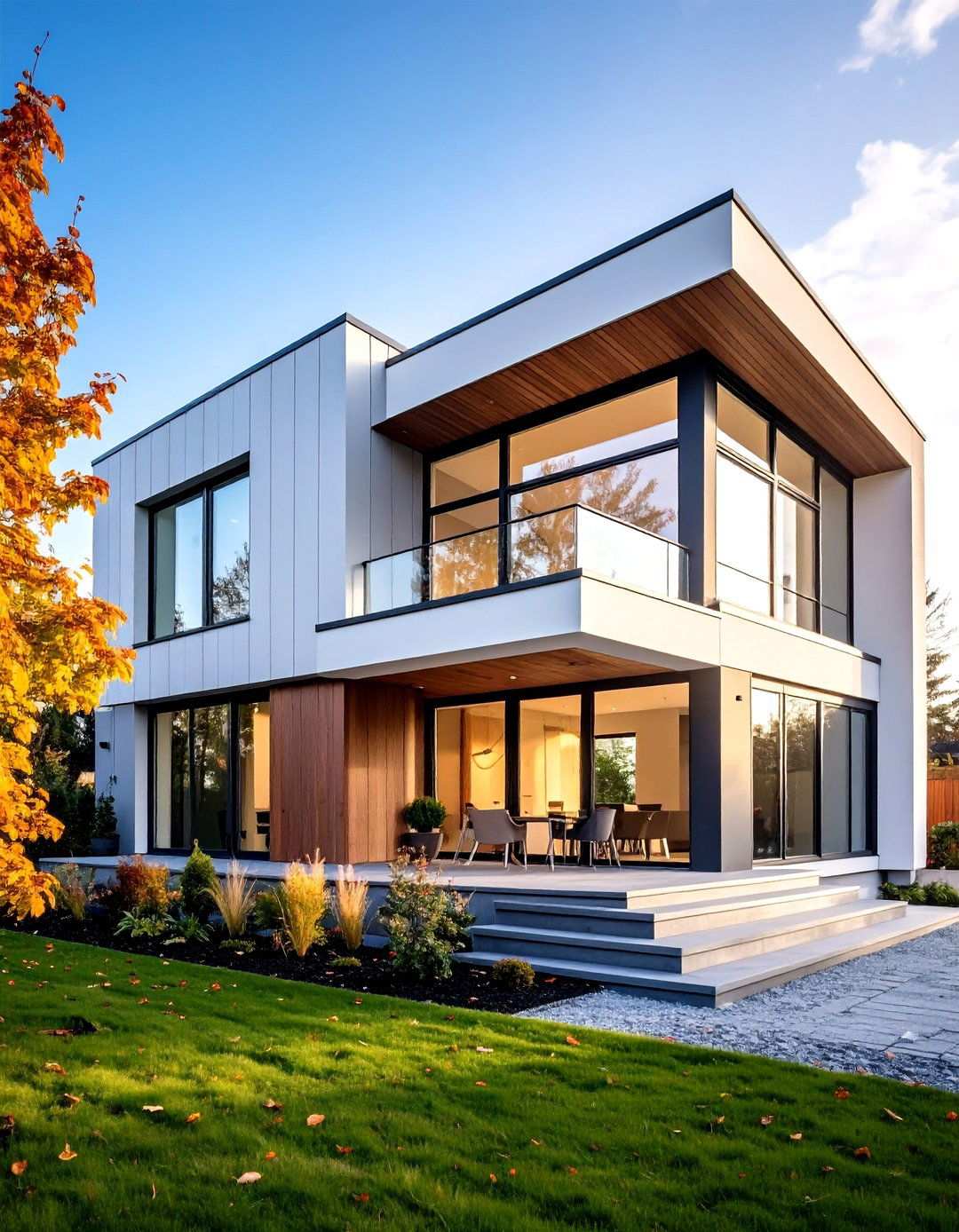 Contemporary Minimalist Grey - 24 Light Grey House With White Trim Design Ideas