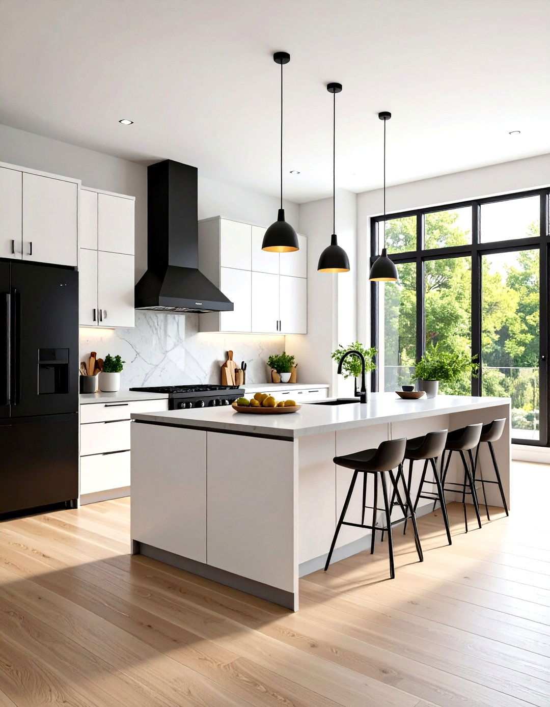 Contemporary Minimalist Kitchen Design - 24 Kitchen With Black Appliances