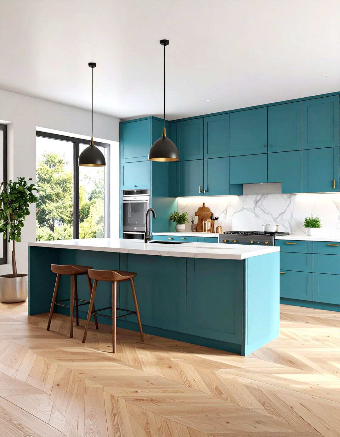Contemporary Minimalist Maple Kitchen Floors - 24 Kitchens With Wood Floors