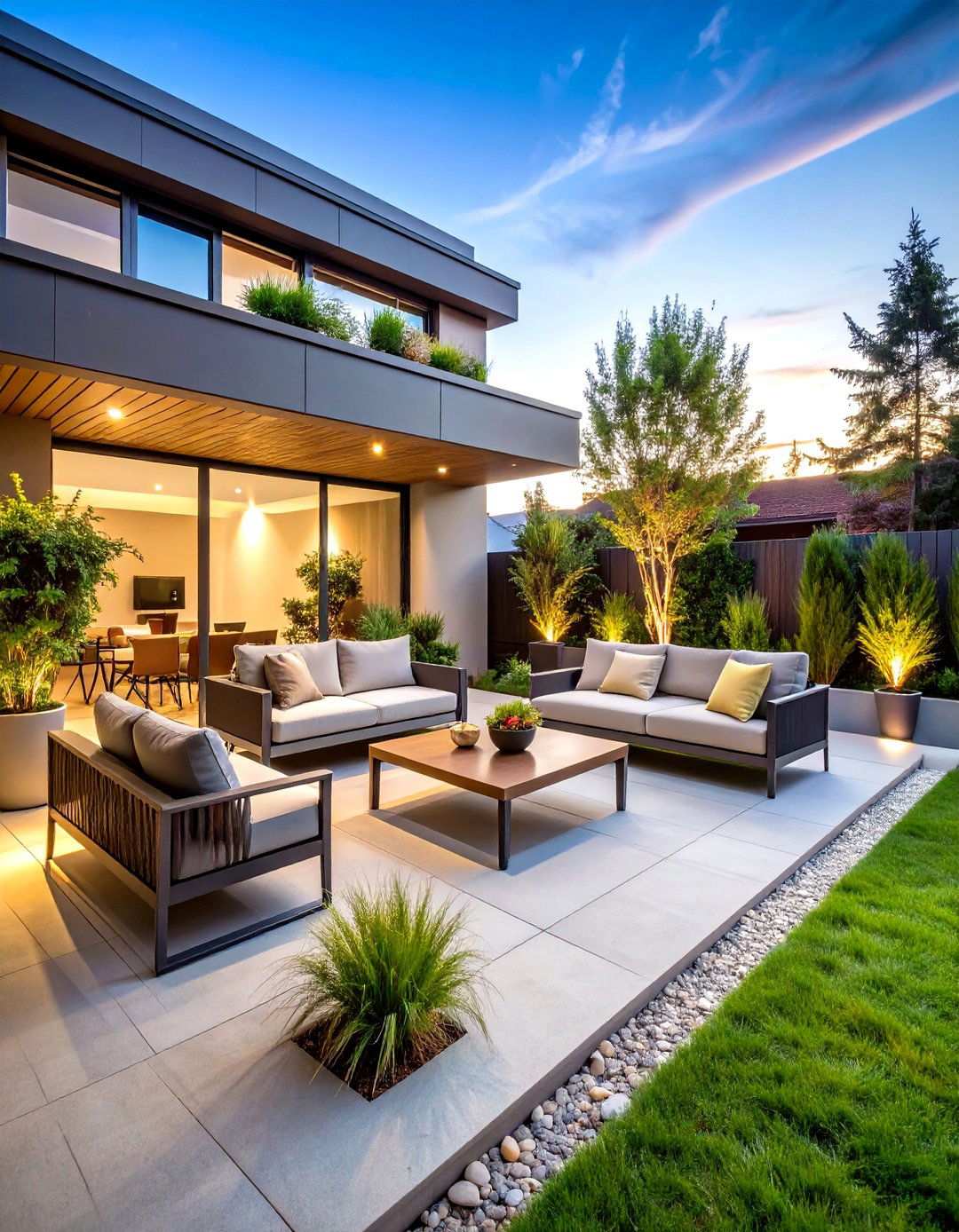 Contemporary Minimalist Townhouse Patio - 24 townhouse patio ideas