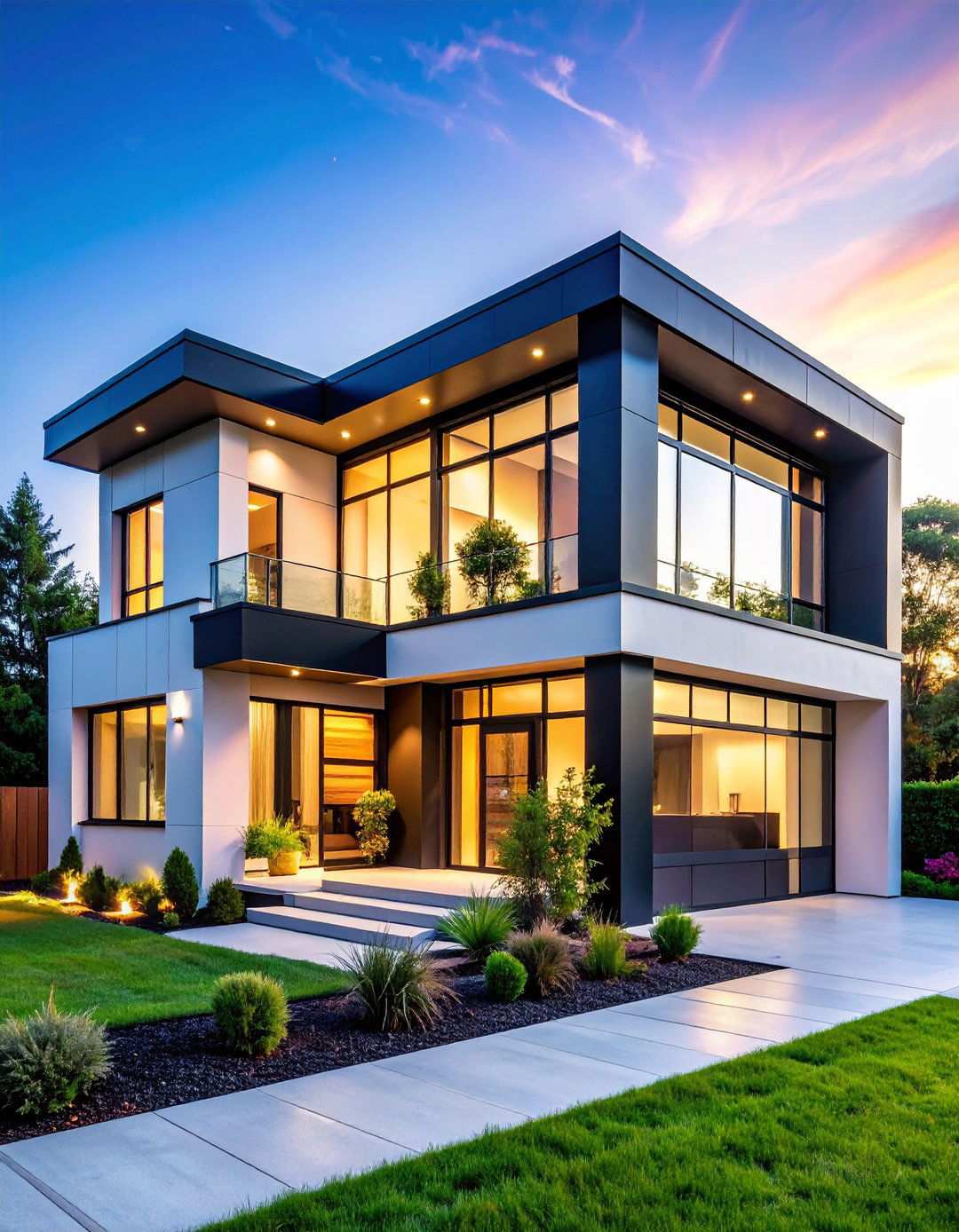 Contemporary Minimalist Trim Design - 24 Red Brick House with Black Trim Design Ideas