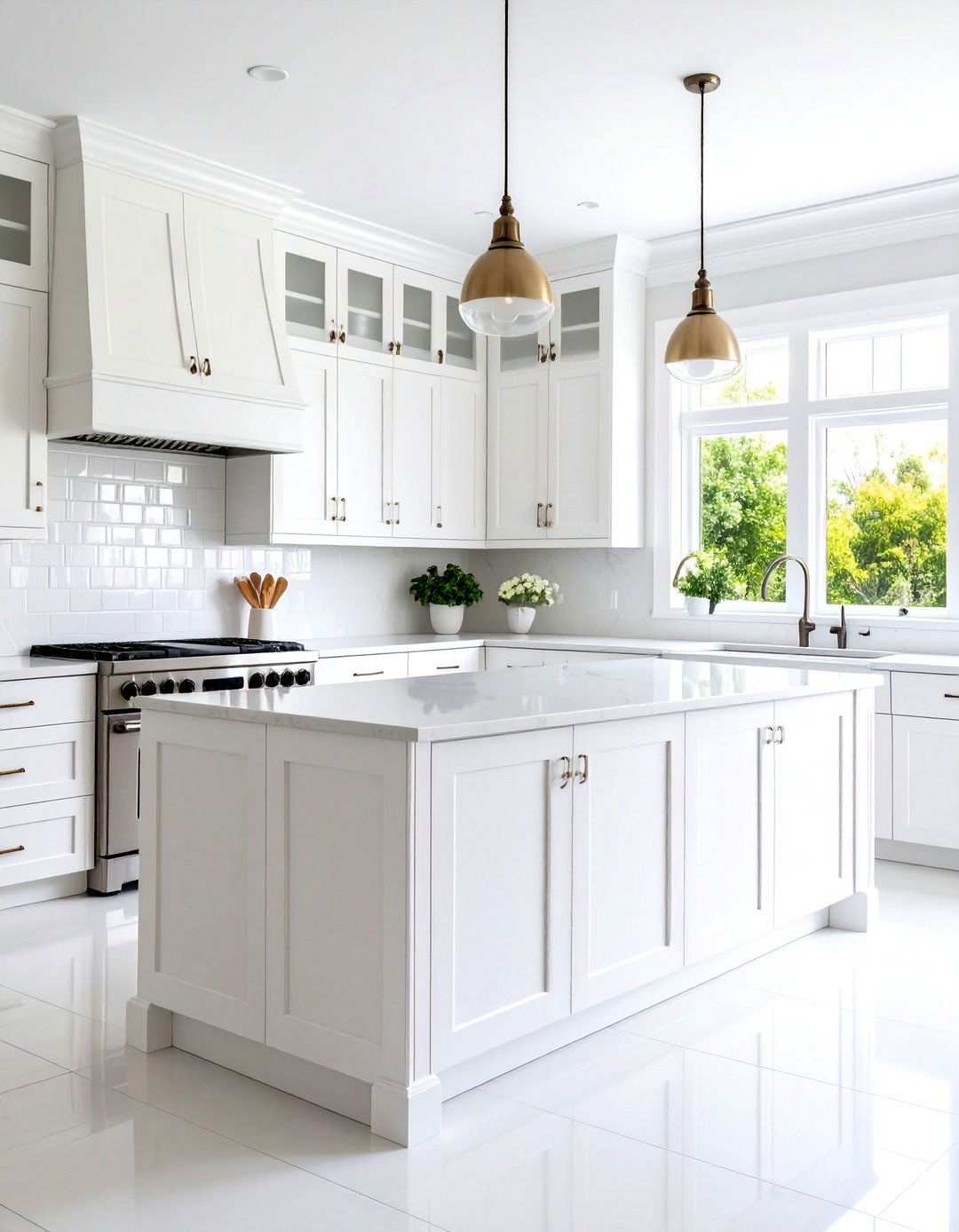Contemporary Monochromatic White - 24 Kitchen With White Appliances Ideas