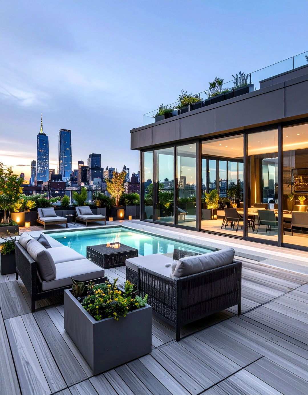 Contemporary Rooftop Urban Spa - 24 Hot Tub Decor Ideas