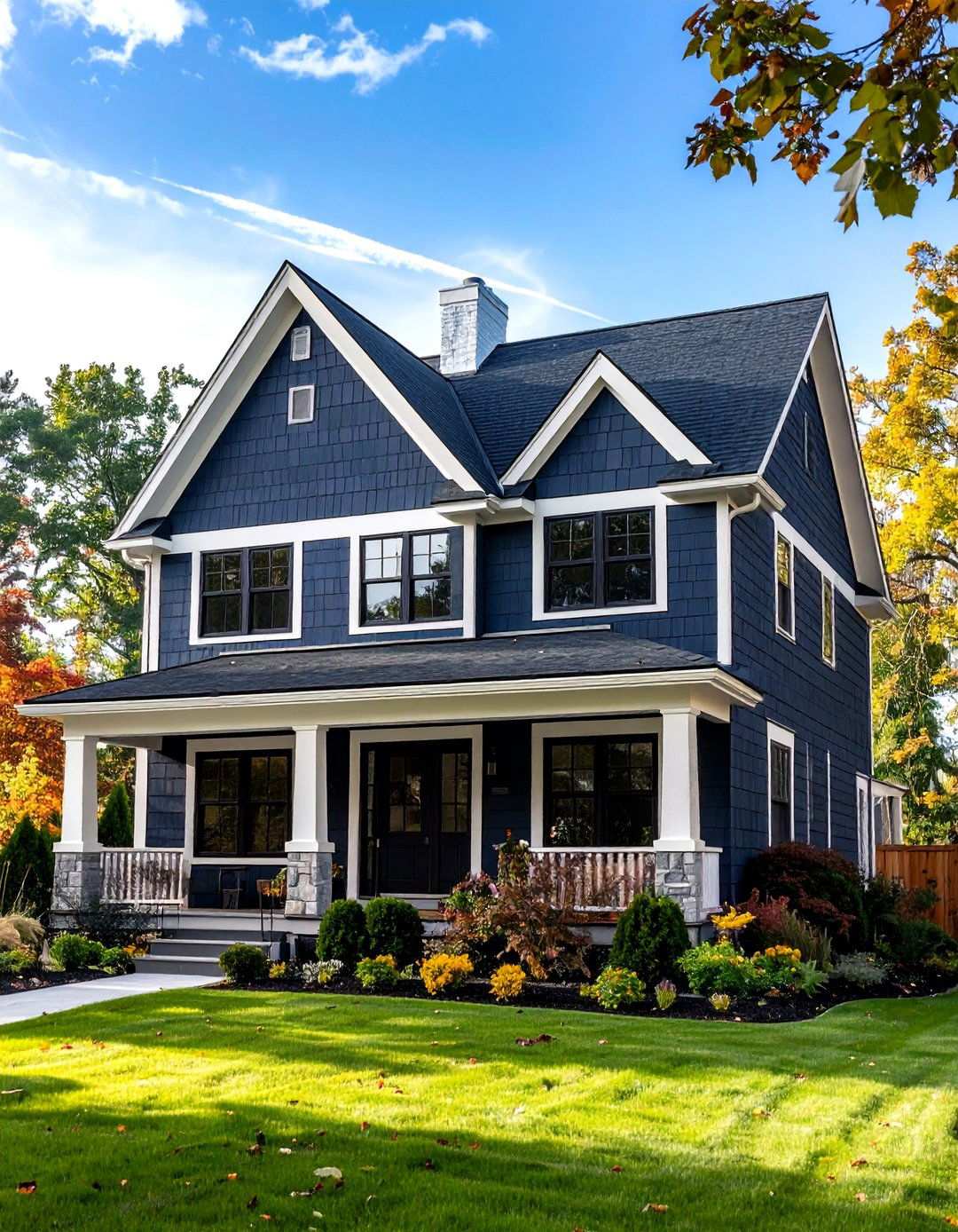 Contemporary Shingle Siding with Bold Contrasts - 24 Modern Cape Cod House Ideas