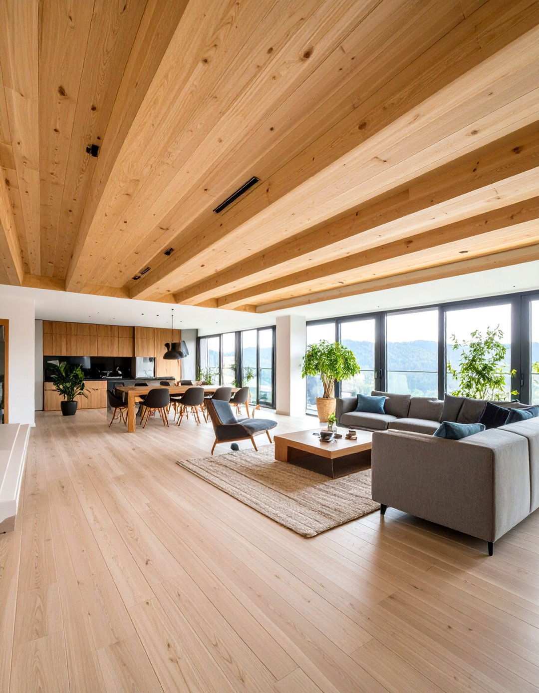Contemporary Smooth Wood Ceiling - 24 Wood Plank Ceiling Ideas