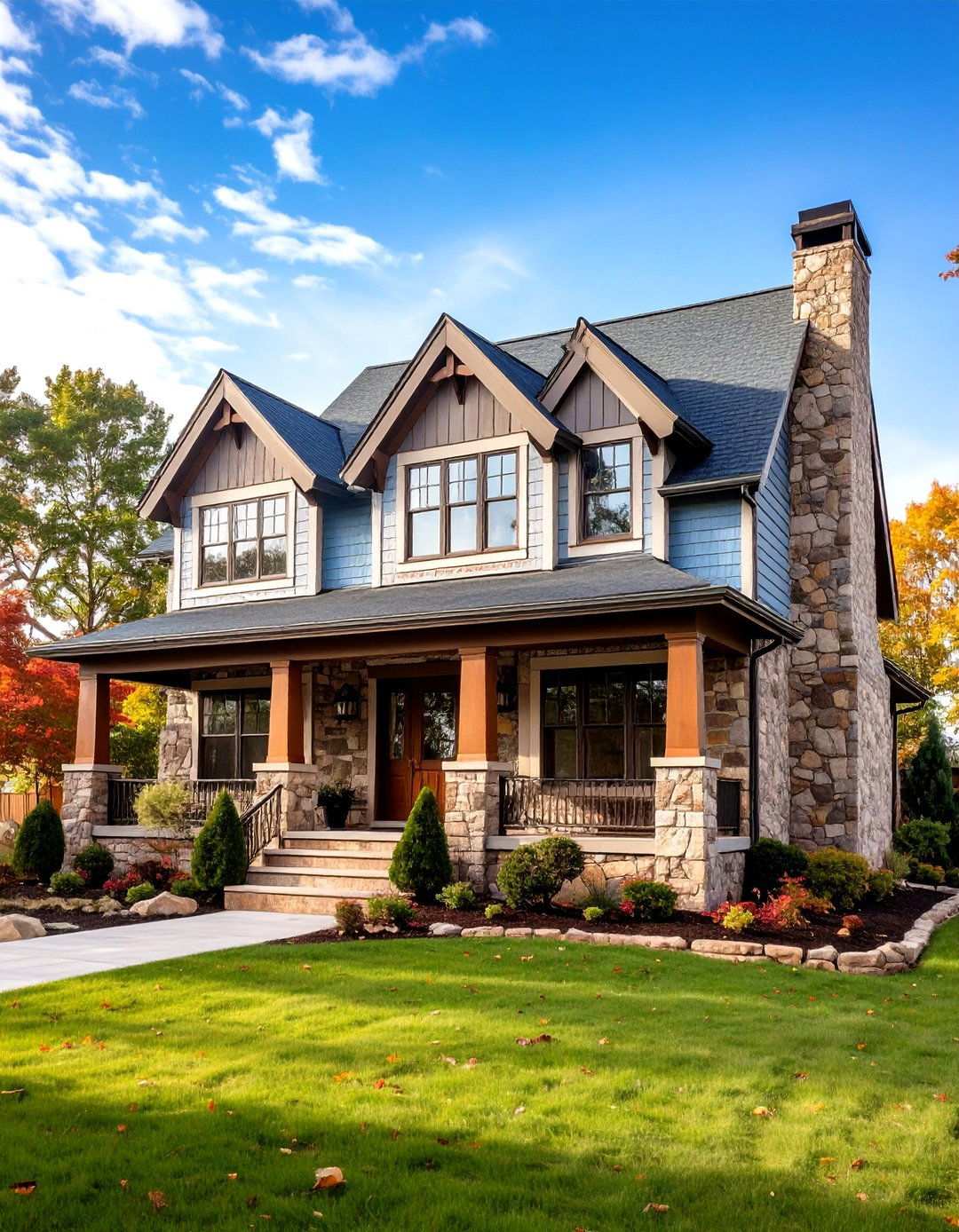 Contemporary Stone and Brick Accents - 24 Modern Cape Cod House Ideas