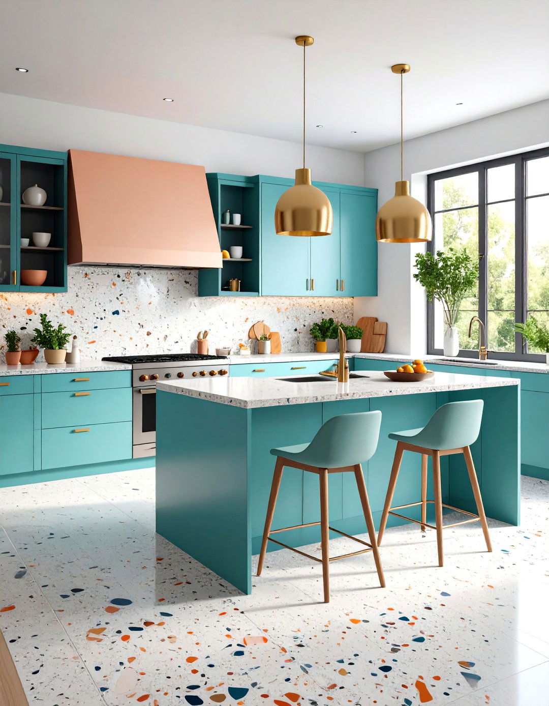 Contemporary Terrazzo Kitchen Patterns - 24 Terrazzo Kitchen Floor Ideas