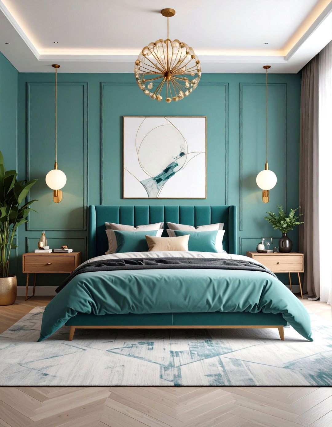 Contemporary Turquoise Bedroom - 24 Turquoise Bedroom Ideas