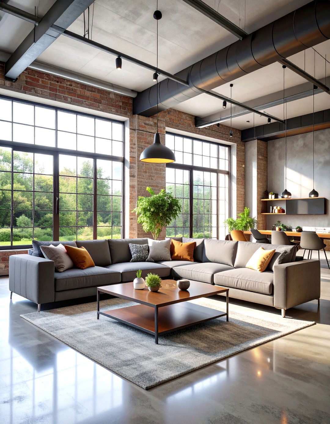 Contemporary Urban Loft Living Room - 24 Men's Living Room Ideas