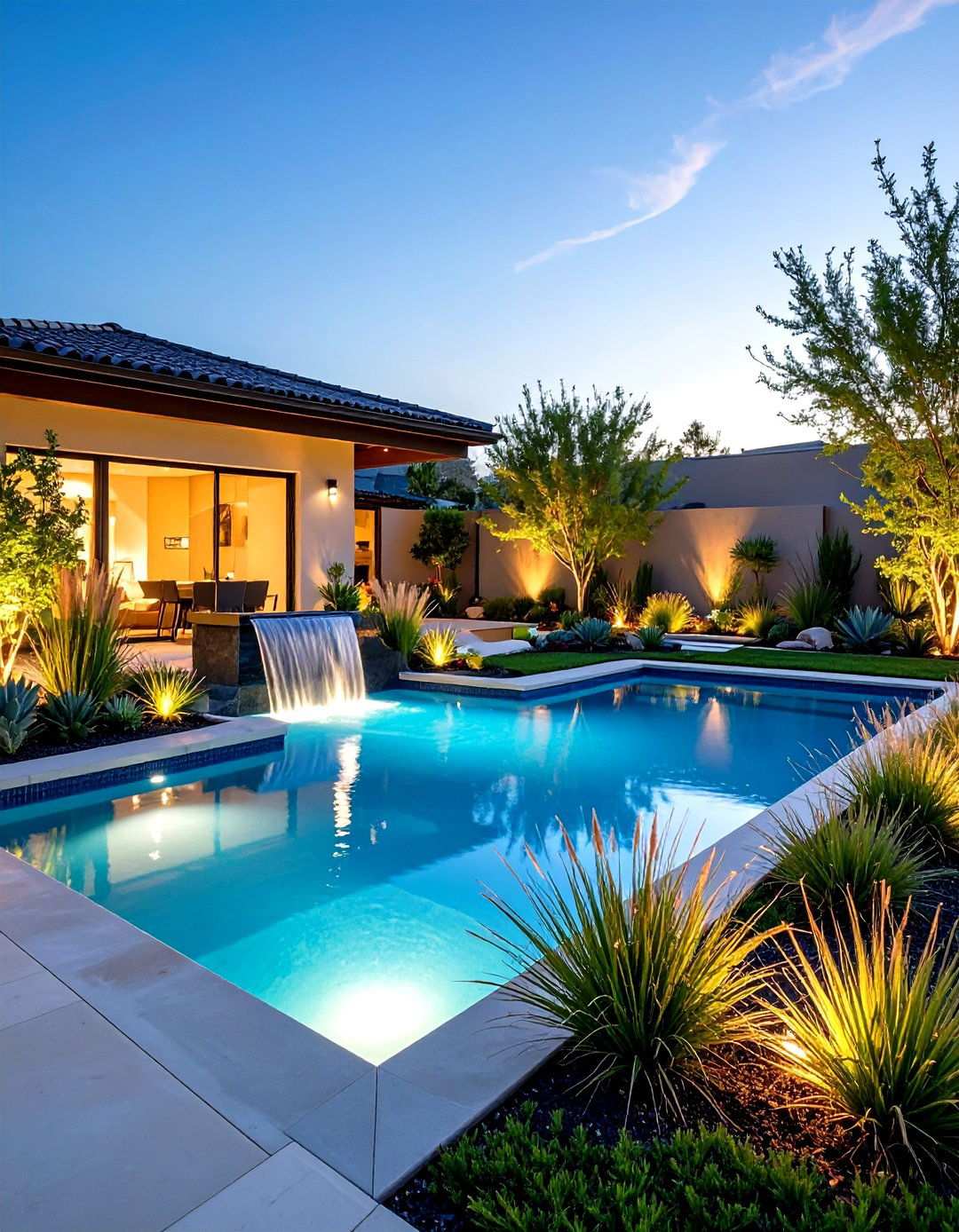 Contemporary Water Feature Oasis - 24 Landscaping Ideas