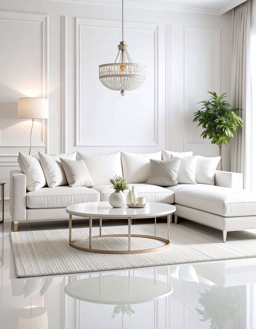 Contemporary White Living Room - 24 Pottery Barn Living Room Ideas