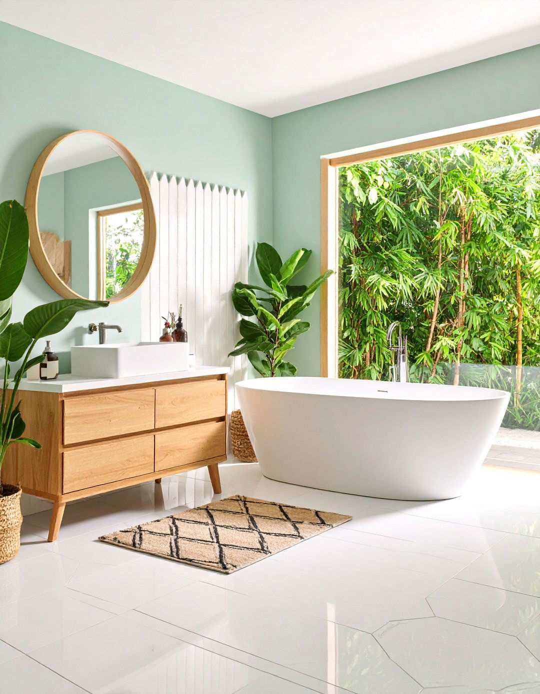 Contemporary White Picket Tile Designs - 24 White Tile Bathroom Ideas