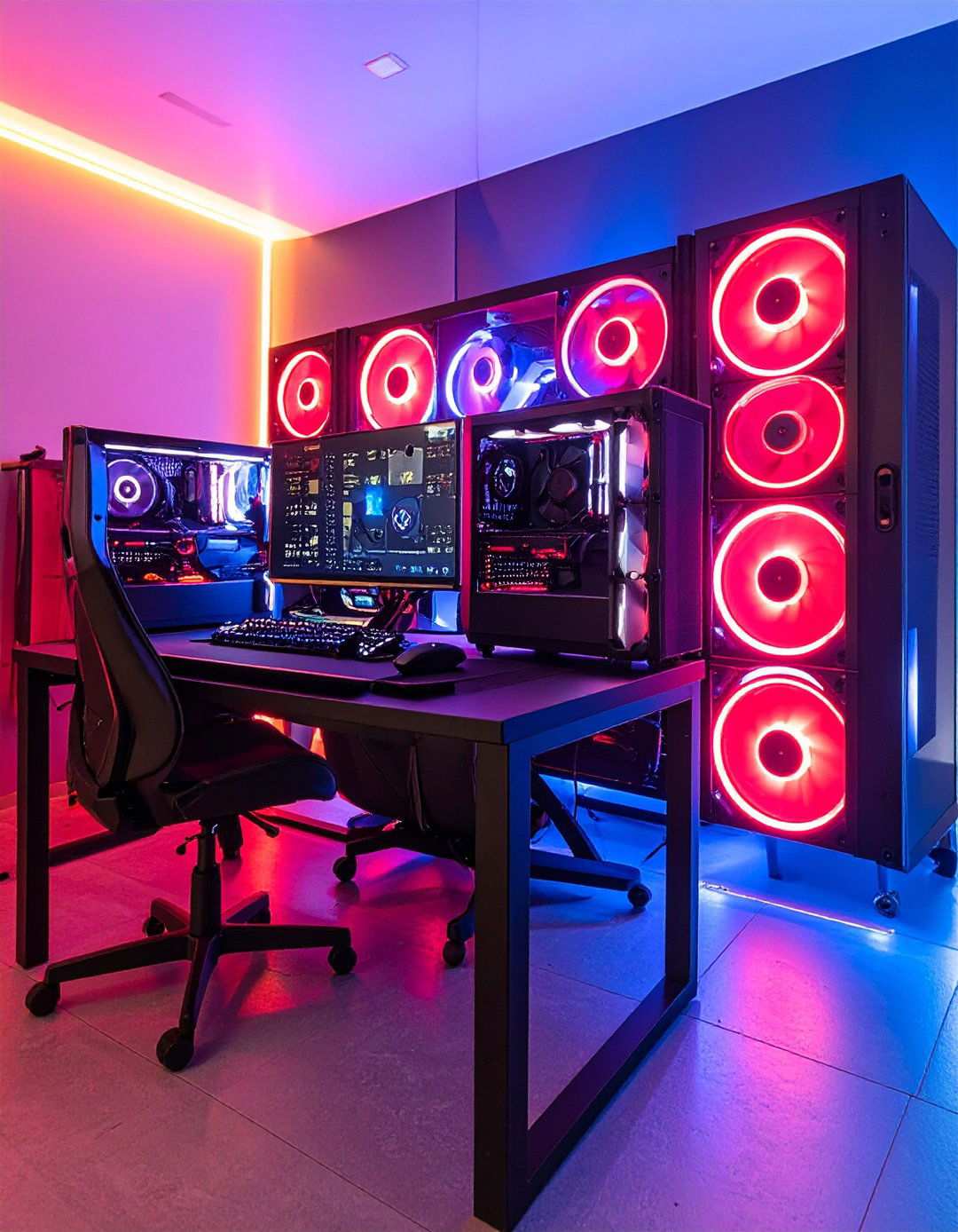 Cooling and Climate Control - 24 Red and Black Gaming Setup Ideas
