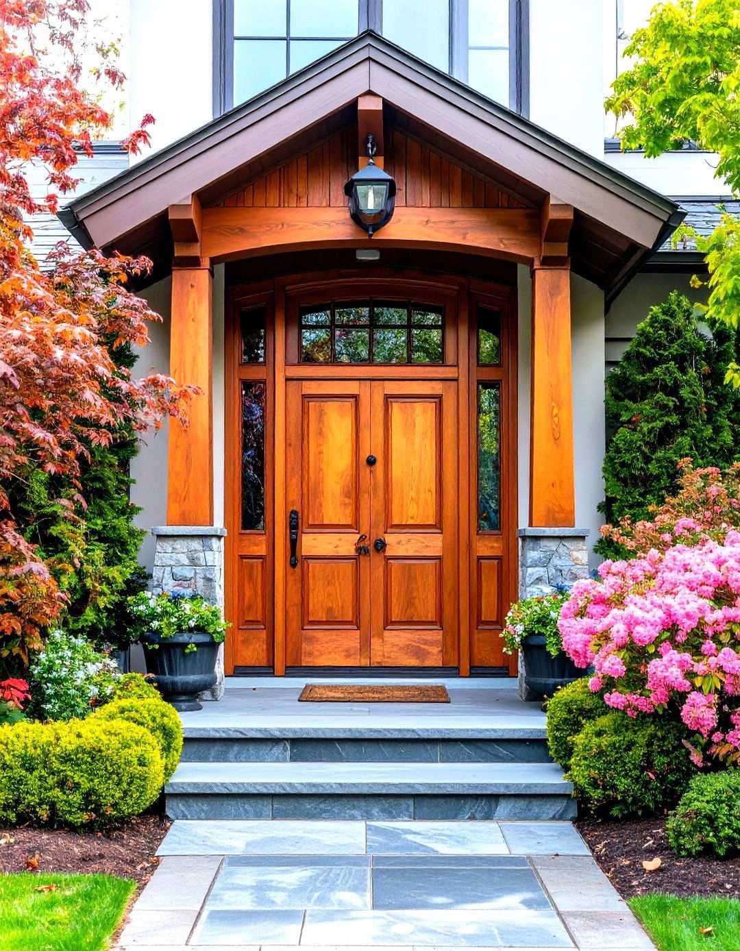 Copper Accent Rustic Front Door - 24 Rustic Front Door Ideas