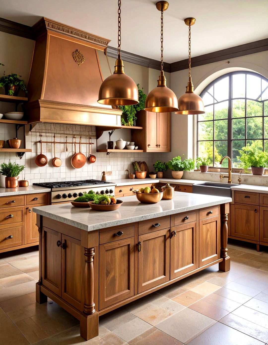 Copper and Brass Vintage Kitchen - 24 Vintage Kitchen Ideas