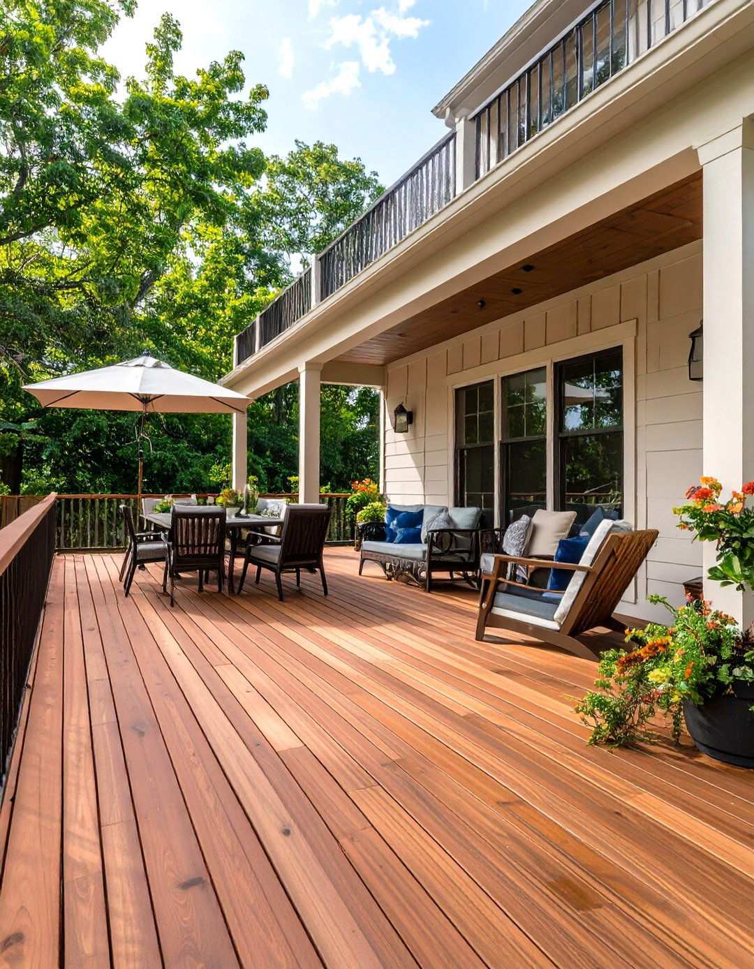 Copper Brown and Ivory Warm Elegance - 24 Two Tone Deck Color Schemes
