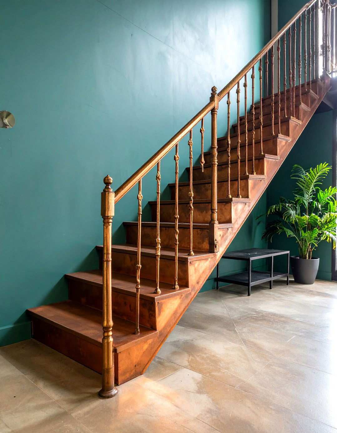 Copper Patina Metal Finish - 24 Stair Riser Ideas