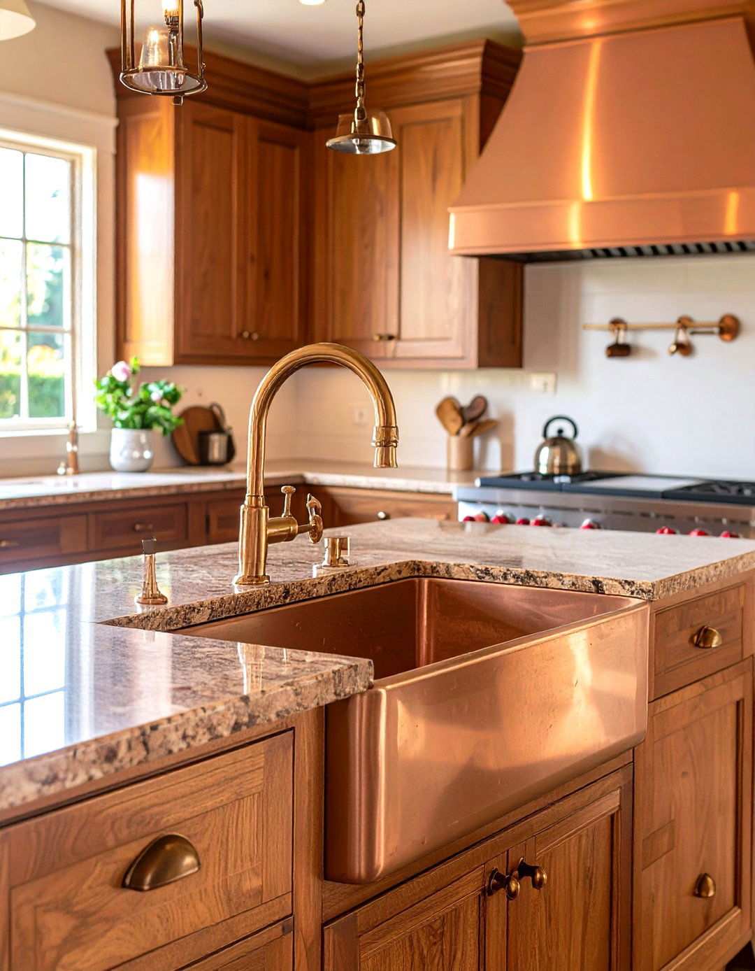 Copper Sink and Hardware Theme - 24 Victorian Kitchen Ideas