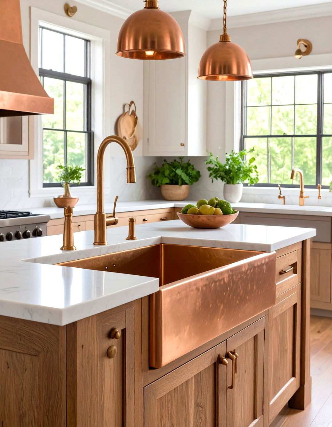Copper Sink Kitchen Design - 24 Mediterranean Kitchen Ideas