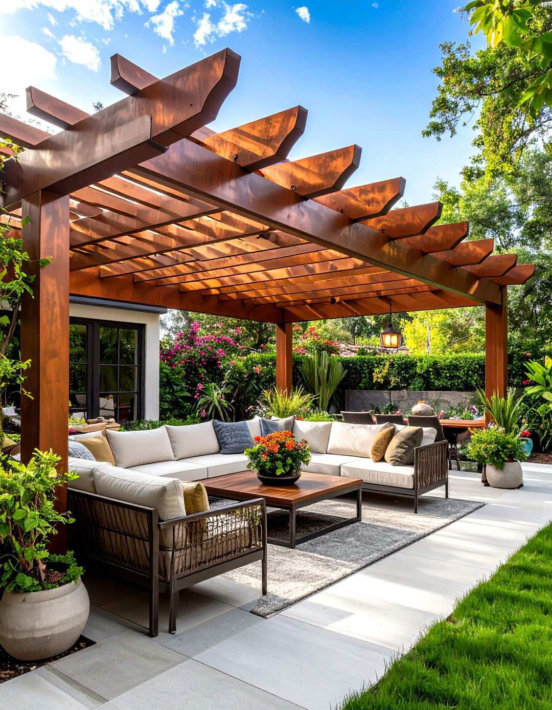 Copper Standing Seam Roof - 24 Pergola Roof Ideas