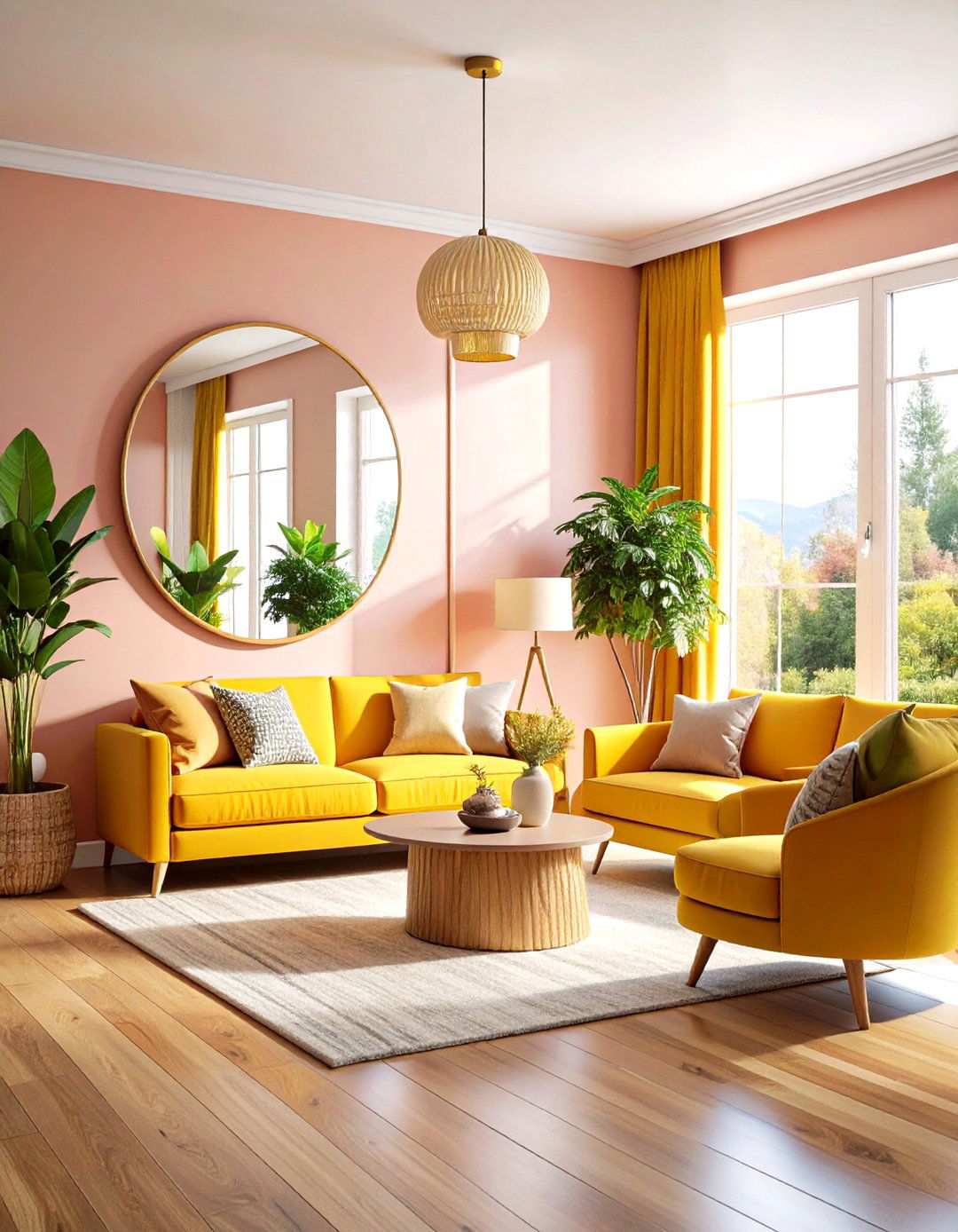 Corner Angle Mirrors - 24 Living Room Mirror Ideas