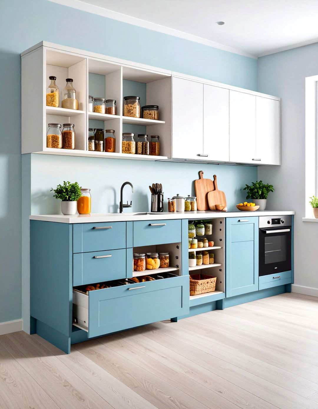 Corner Larder with Carousel System - 24 Larder Cupboard and Pantry Ideas for Your Kitchen