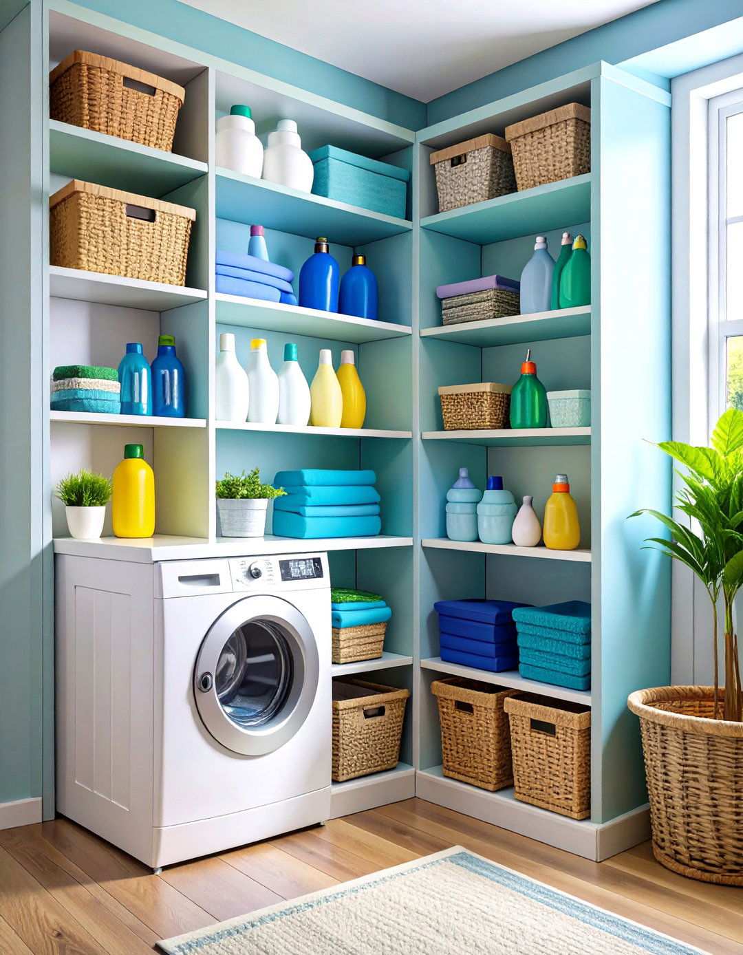 Corner Space Optimization - 24 Small Laundry Room Ideas With a Top Load Washing Machine
