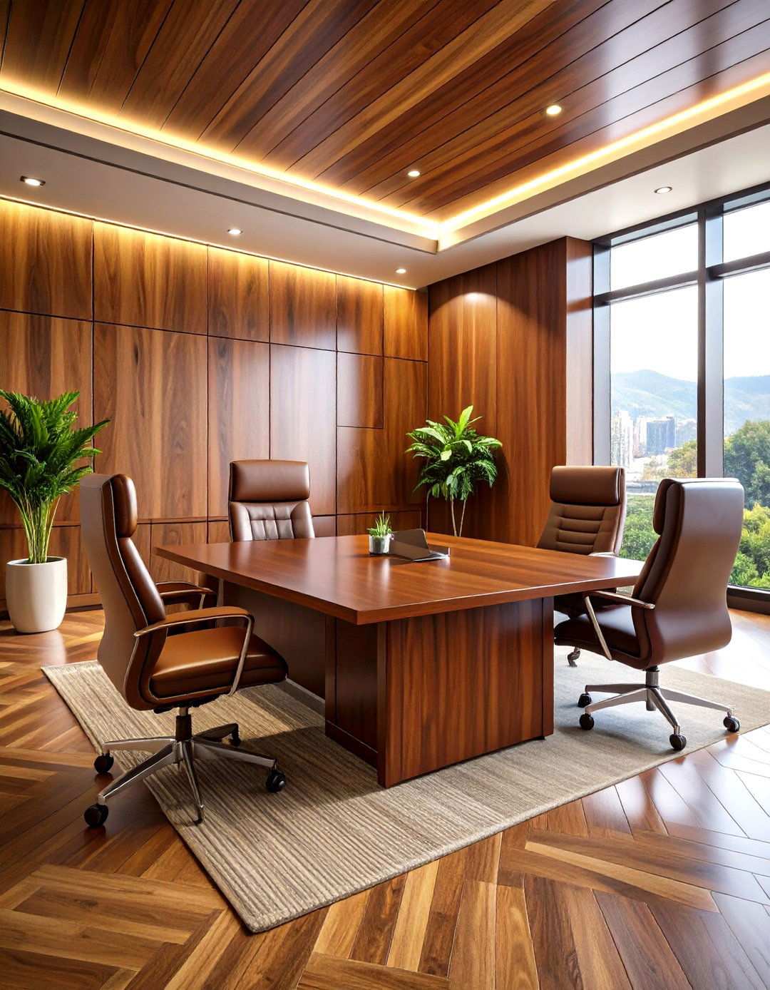 Corporate Office Wood Look Wallpaper - 24 Office Wallpaper Ideas